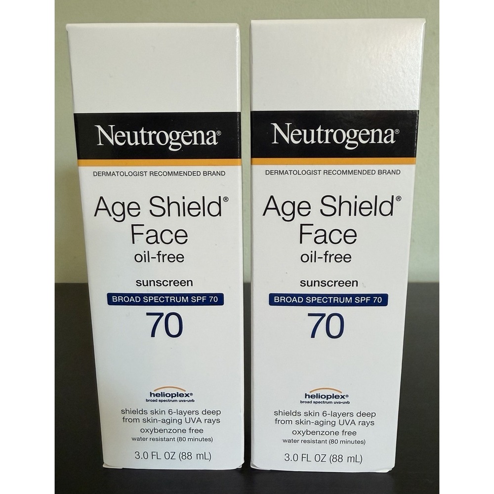 Neutrogena Age Shield Face Lotion Sunscreen SPF 70, 3 fl oz,‎ (2 Pack)